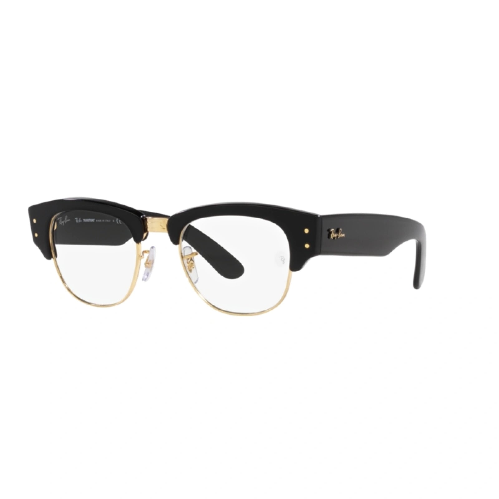 RAY-BAN RB 0316S MEGA CLUBMASTER 901/GG NERO SU ORO | OCCHIALE DA SOLE UNISEX CALIBRO 50