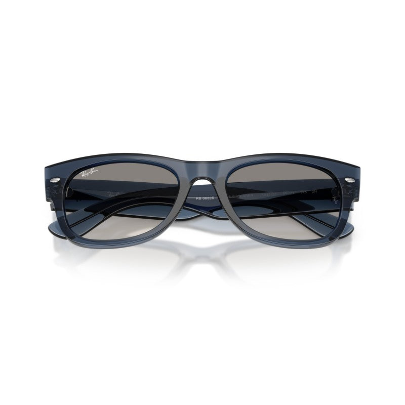 OCCHIALE DA SOLE UNISEX | RAY-BAN RB 0832S - MEGA WAYFARER II 684532 BLU SCURO TRASPARENTE - CALIBRO 52