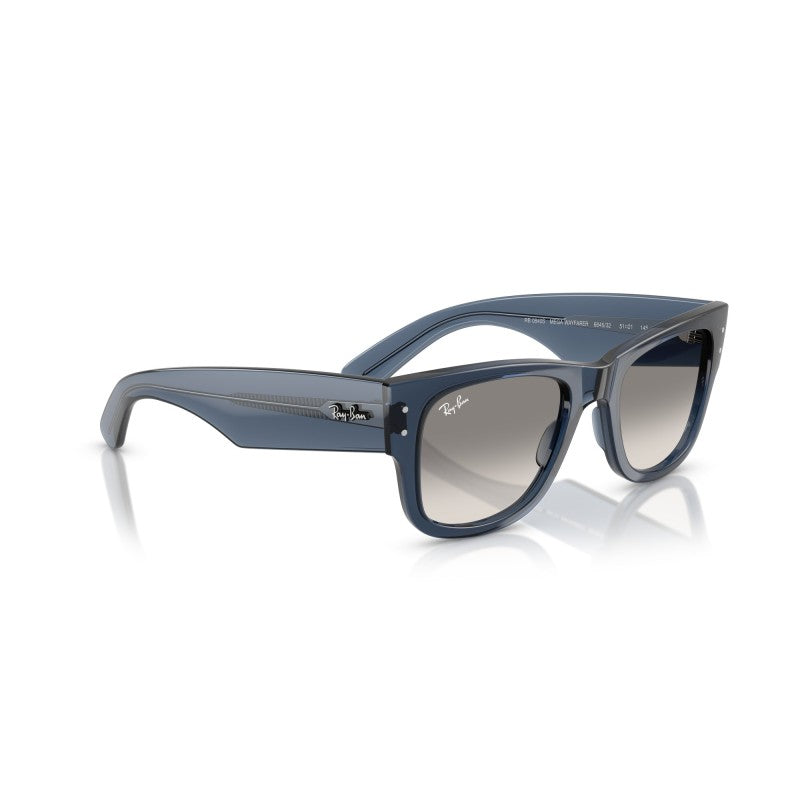 OCCHIALE DA SOLE UNISEX | RAY-BAN RB 0840S - MEGA WAYFARER 684532 BLU SCURO TRASPARENTE - CALIBRO 51