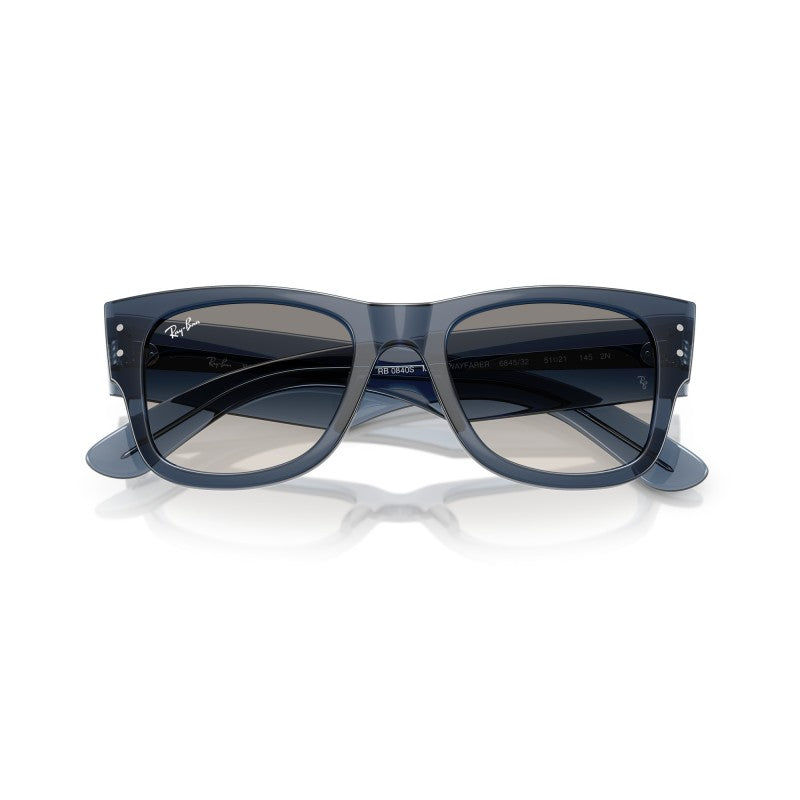 OCCHIALE DA SOLE UNISEX | RAY-BAN RB 0840S - MEGA WAYFARER 684532 BLU SCURO TRASPARENTE - CALIBRO 51