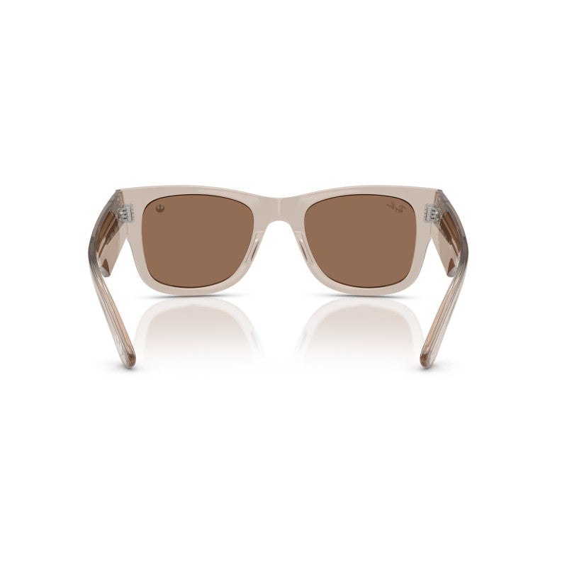 OCCHIALE DA SOLE UNISEX | RAY-BAN RB 0840S - MEGA WAYFARER 68701A MARRONE CHIARO TRASPARENTE - CALIBRO 51
