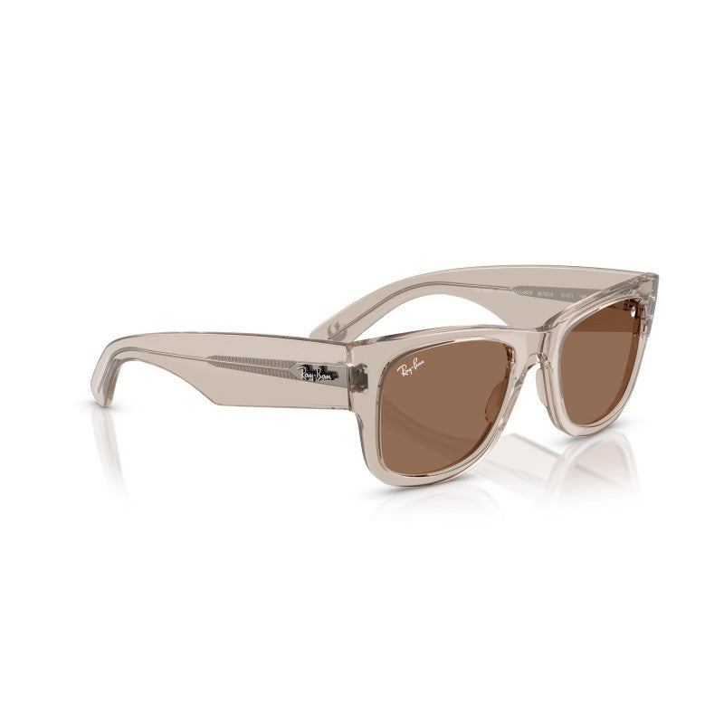 OCCHIALE DA SOLE UNISEX | RAY-BAN RB 0840S - MEGA WAYFARER 68701A MARRONE CHIARO TRASPARENTE - CALIBRO 51