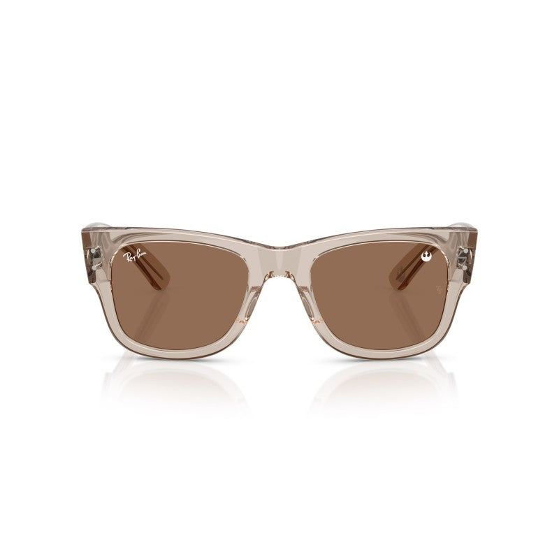 OCCHIALE DA SOLE UNISEX | RAY-BAN RB 0840S - MEGA WAYFARER 68701A MARRONE CHIARO TRASPARENTE - CALIBRO 51