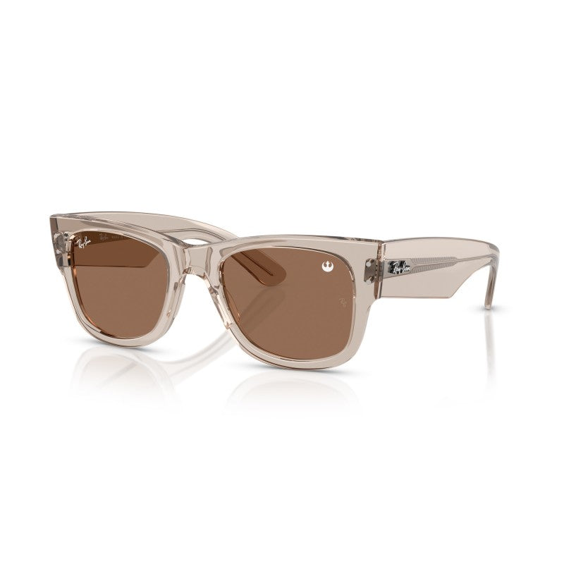 OCCHIALE DA SOLE UNISEX | RAY-BAN RB 0840S - MEGA WAYFARER 68701A MARRONE CHIARO TRASPARENTE - CALIBRO 51