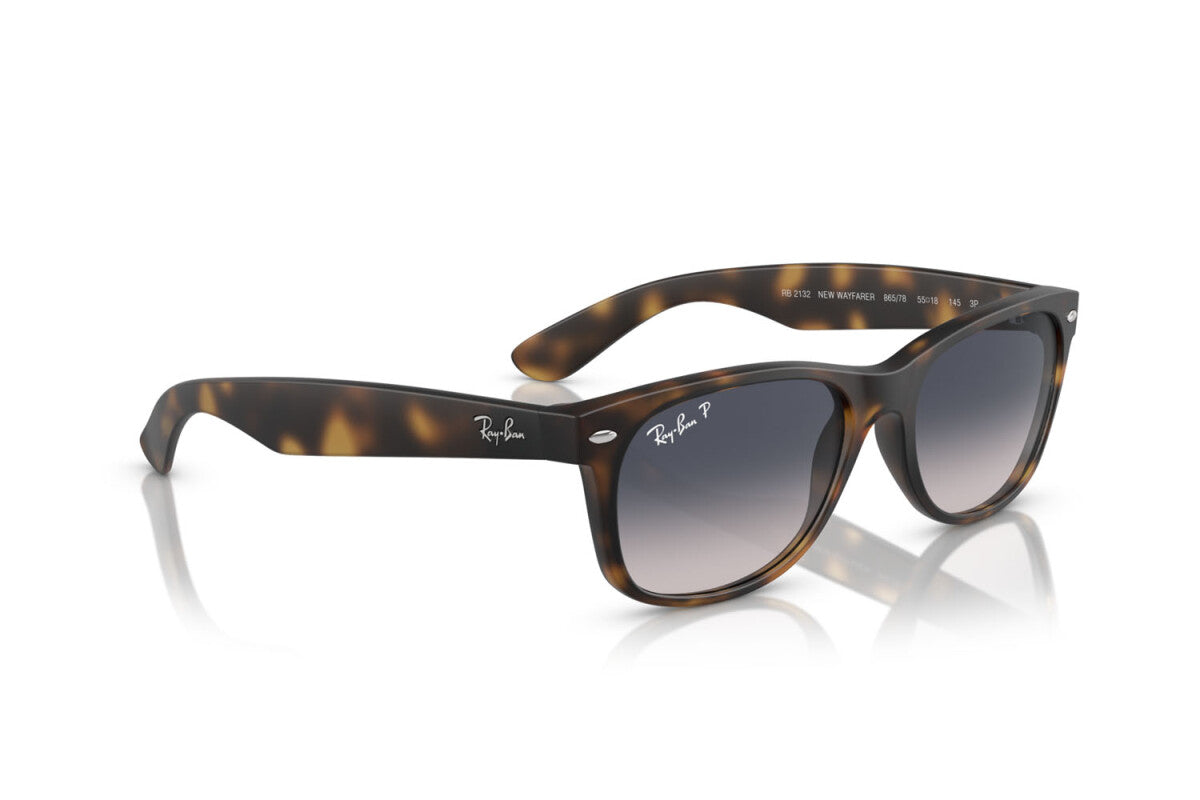 OCCHIALE DA SOLE UNISEX RAY-BAN NEW WAYFARER RB 2132 (865/78) TAGLIA 55/18/145