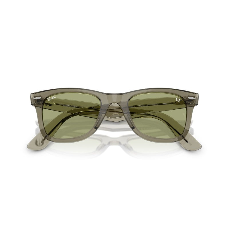 OCCHIALE DA SOLE UNISEX | RAY-BAN RB 2140 - WAYFARER 68694E VERDE TRASPARENTE - CALIBRO 50