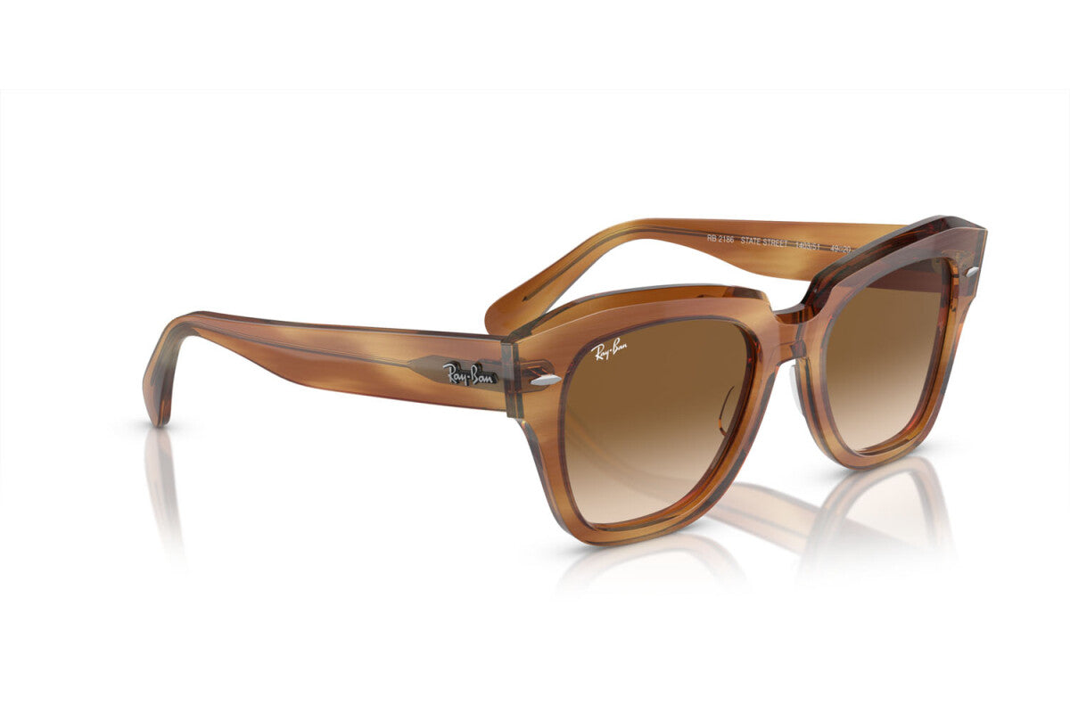 OCCHIALE DA SOLE UNISEX RAY-BAN STATE STREET RB 2186 (140351) TAGLIA 52/20/145
