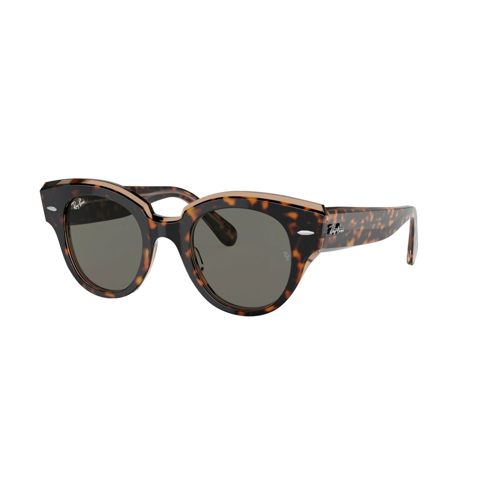 RAY-BAN RB 2192 ROUNDABOUT 1292B1 HAVANA SU MARRONE TRASPARENTE | OCCHIALE DA SOLE DONNA