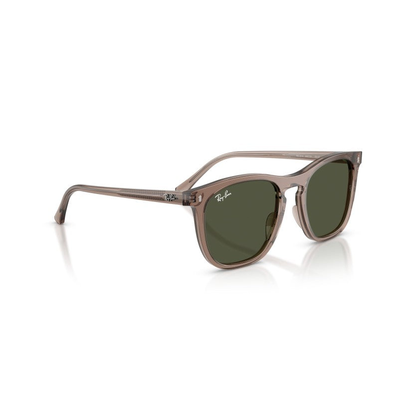 OCCHIALE DA SOLE UNISEX | RAY-BAN RB 2210 - 845731 MARRONE CHIARO TRASPARENTE - CALIBRO 53