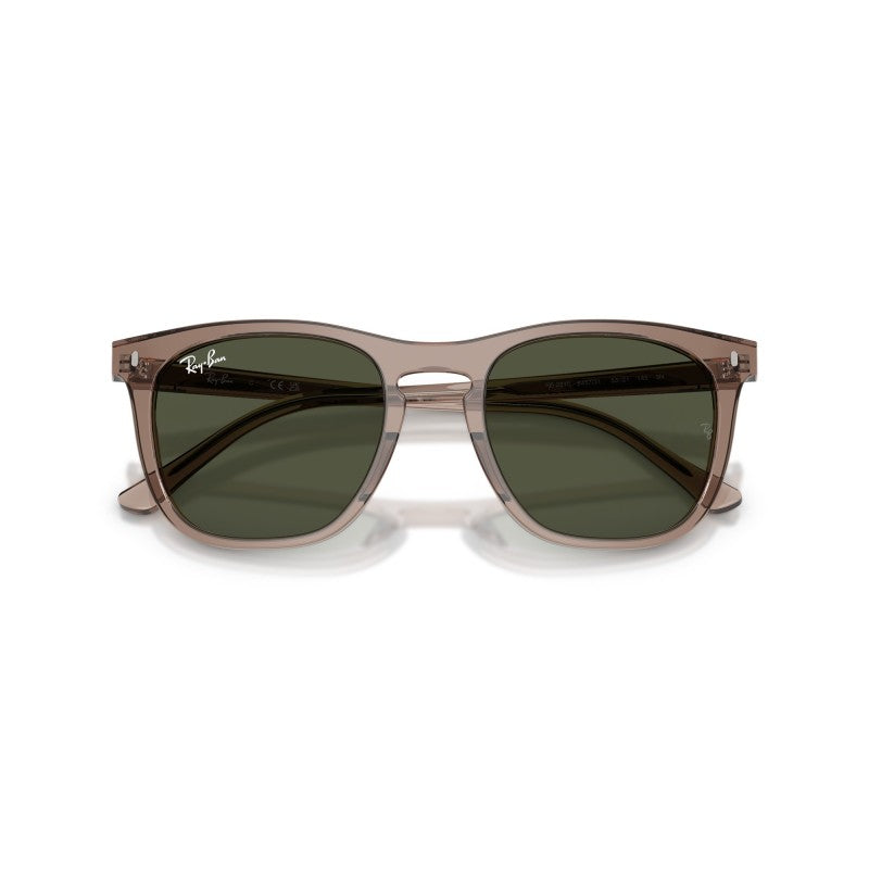 OCCHIALE DA SOLE UNISEX | RAY-BAN RB 2210 - 845731 MARRONE CHIARO TRASPARENTE - CALIBRO 53
