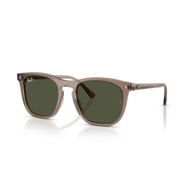 OCCHIALE DA SOLE UNISEX | RAY-BAN RB 2210 - 845731 MARRONE CHIARO TRASPARENTE - CALIBRO 53