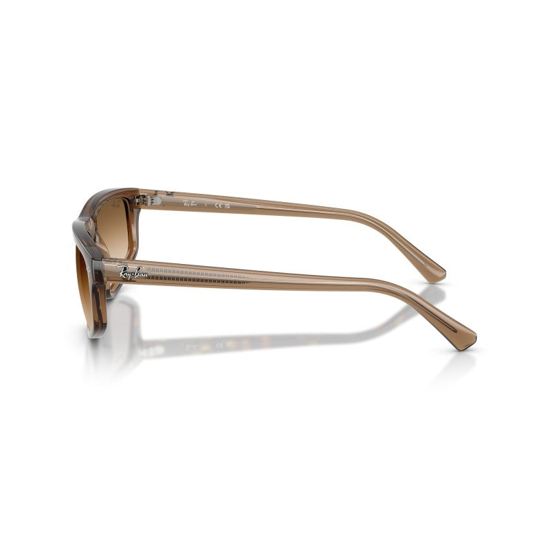 OCCHIALE DA SOLE UNISEX | RAY-BAN RB 2225 - 664051 MARRONE CHIARO TRASPARENTE - CALIBRO 57