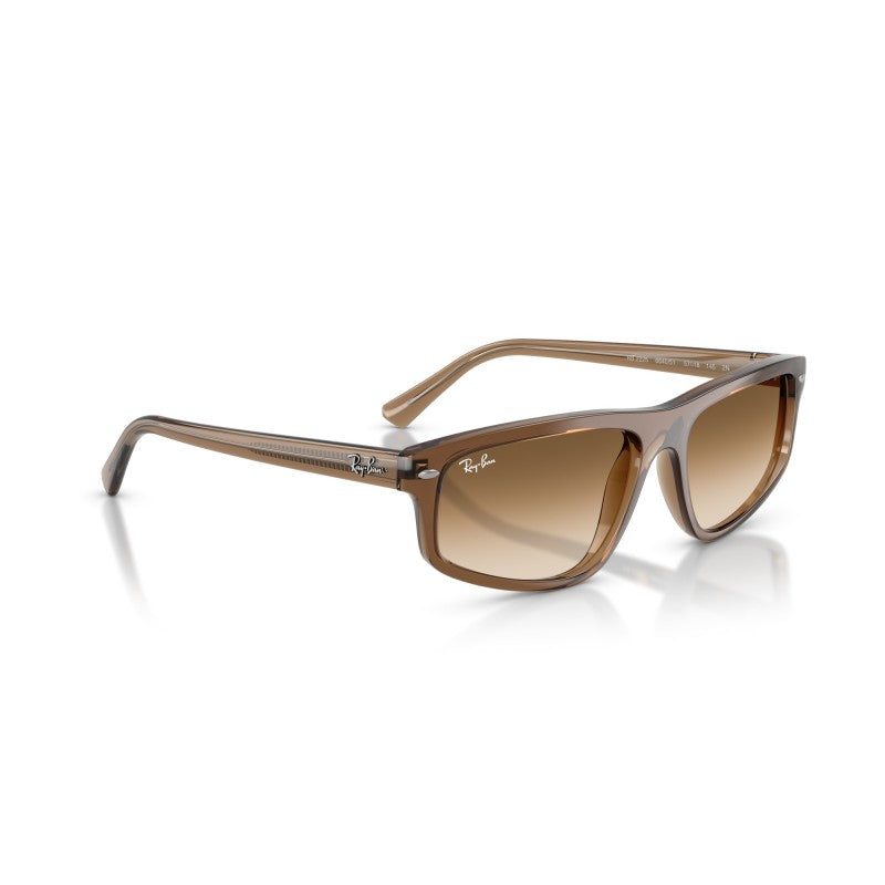 OCCHIALE DA SOLE UNISEX | RAY-BAN RB 2225 - 664051 MARRONE CHIARO TRASPARENTE - CALIBRO 57
