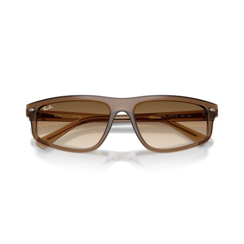 OCCHIALE DA SOLE UNISEX | RAY-BAN RB 2225 - 664051 MARRONE CHIARO TRASPARENTE - CALIBRO 57