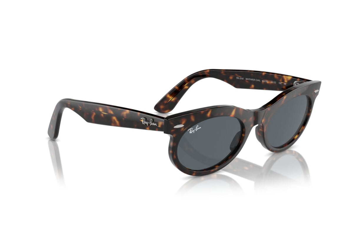 OCCHIALE DA SOLE UNISEX RAY-BAN WAYFARER OVAL RB 2242 (901/31) TAGLIA 53/22/150