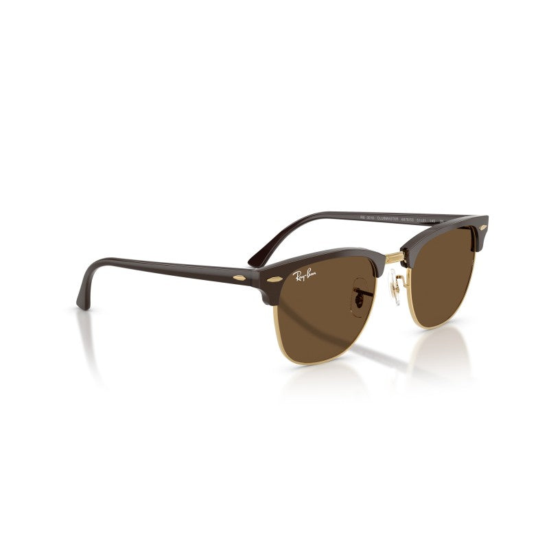 OCCHIALE DA SOLE UNISEX | RAY-BAN RB 3016 - CLUBMASTER 687853 MARRONE E ORO - CALIBRO 51