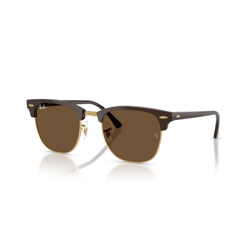 OCCHIALE DA SOLE UNISEX | RAY-BAN RB 3016 - CLUBMASTER 687853 MARRONE E ORO - CALIBRO 51