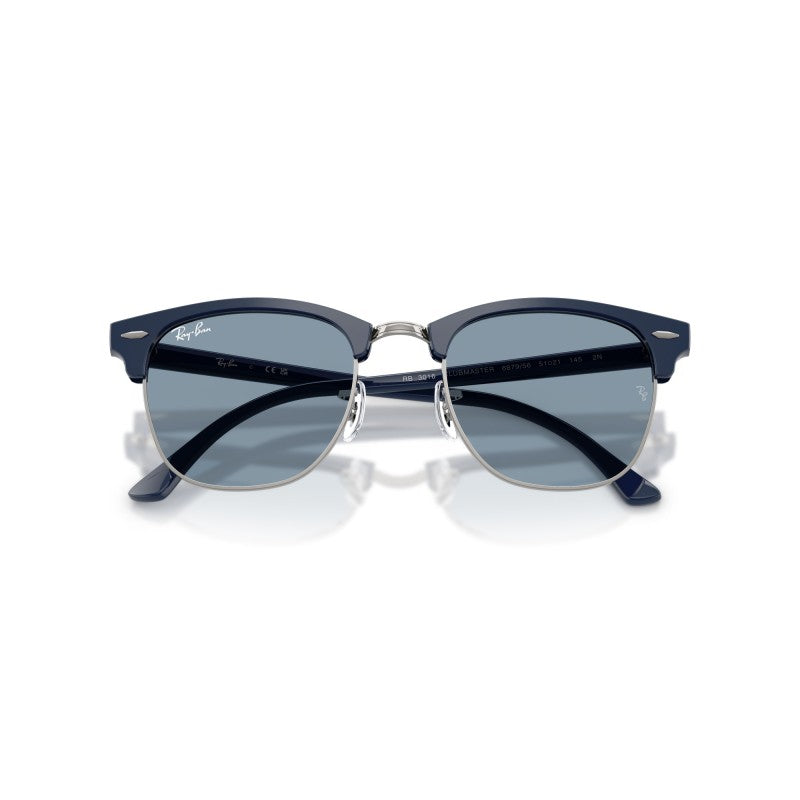 OCCHIALE DA SOLE UNISEX | RAY-BAN RB 3016 - CLUBMASTER 687956 BLU E CANNA DI FUCILE - CALIBRO 51