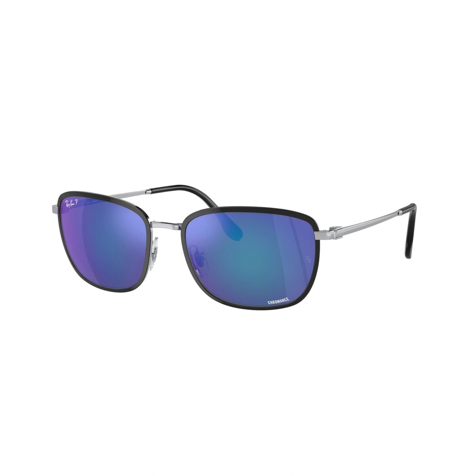 RAY-BAN RB 3705 - 91444L NERO SU ARGENTO | OCCHIALE DA SOLE UNISEX CALIBRO 57