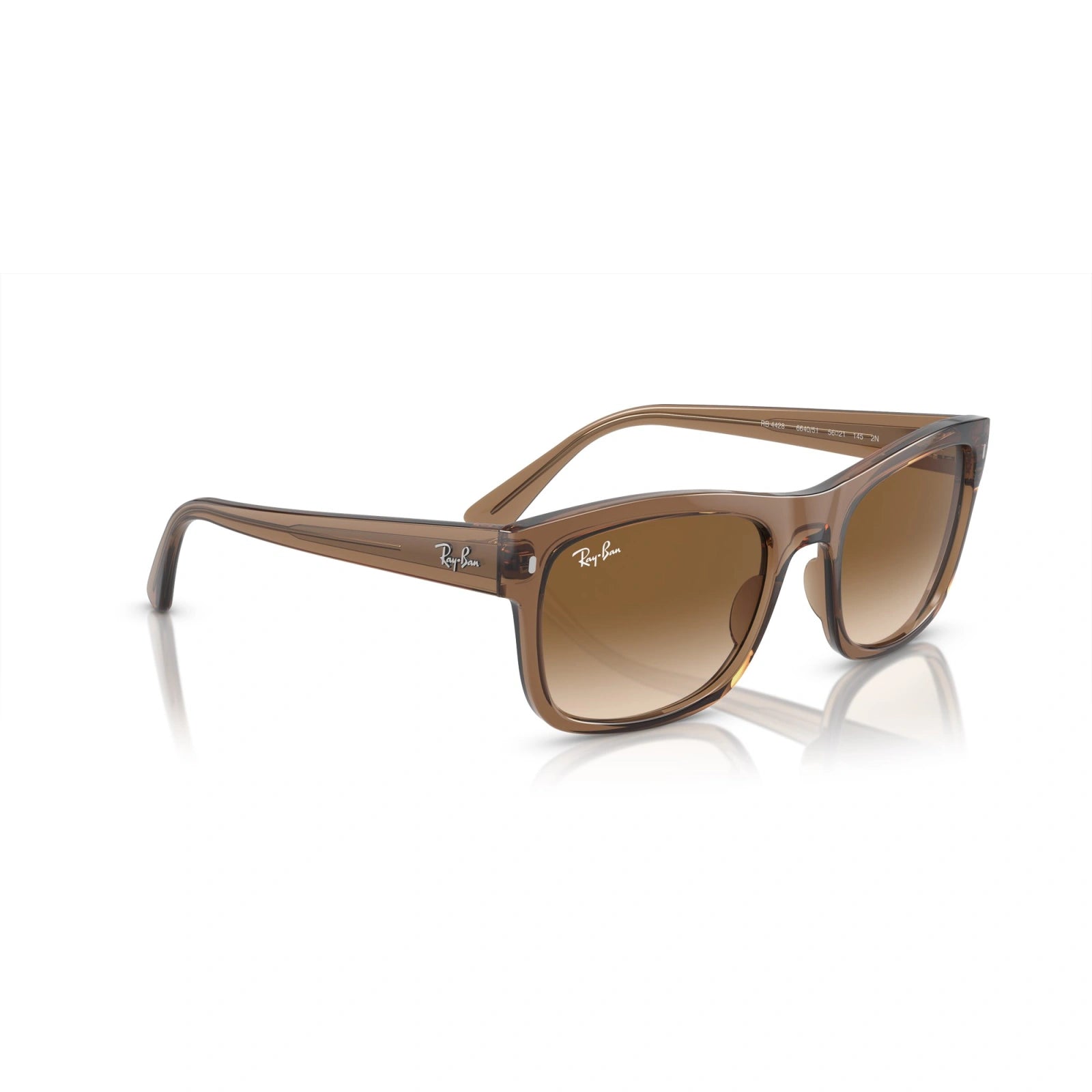 RAY-BAN RB 4428 - 664051 LIGHT BROWN TRANSPARENT | UNISEX SUNGLASSES 