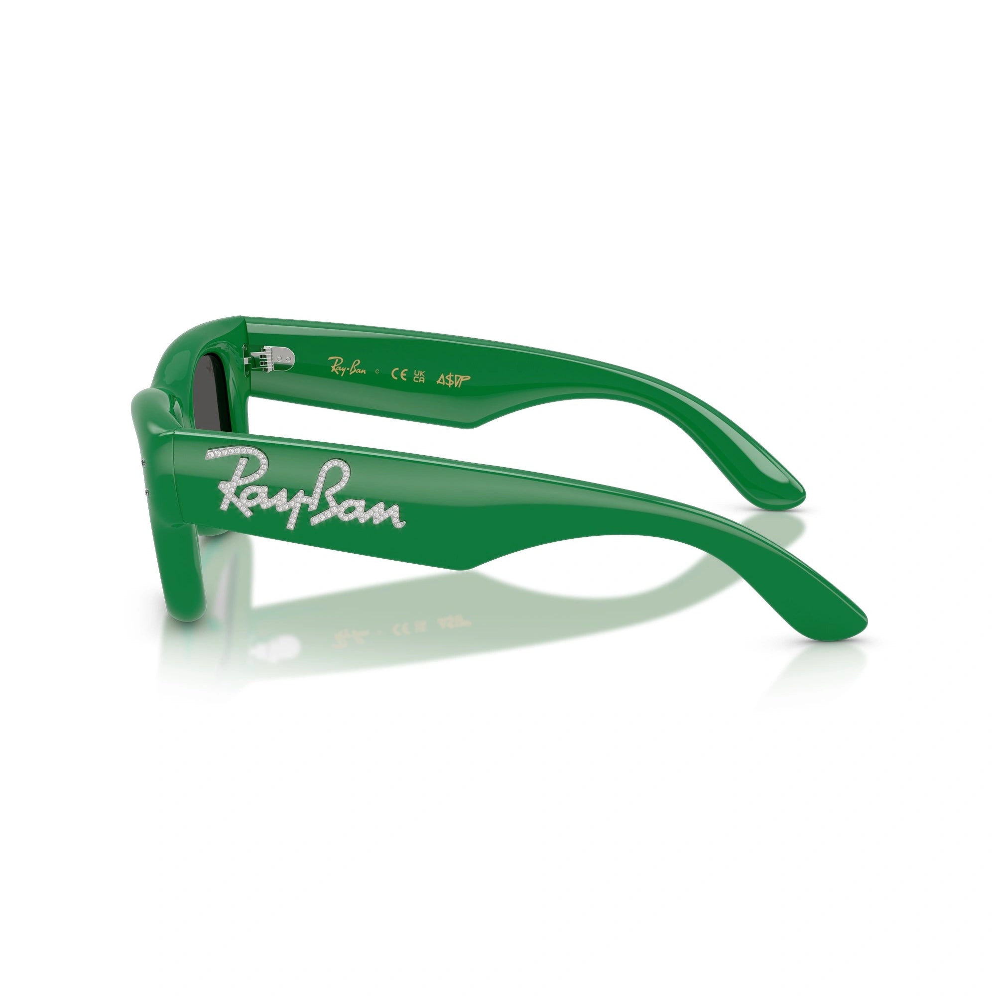 OCCHIALE DA SOLE UNISEX RAY-BAN RB 4940B - WAYFARER PUFFER 685987 VERDE E STRASS - TAGLIA 47