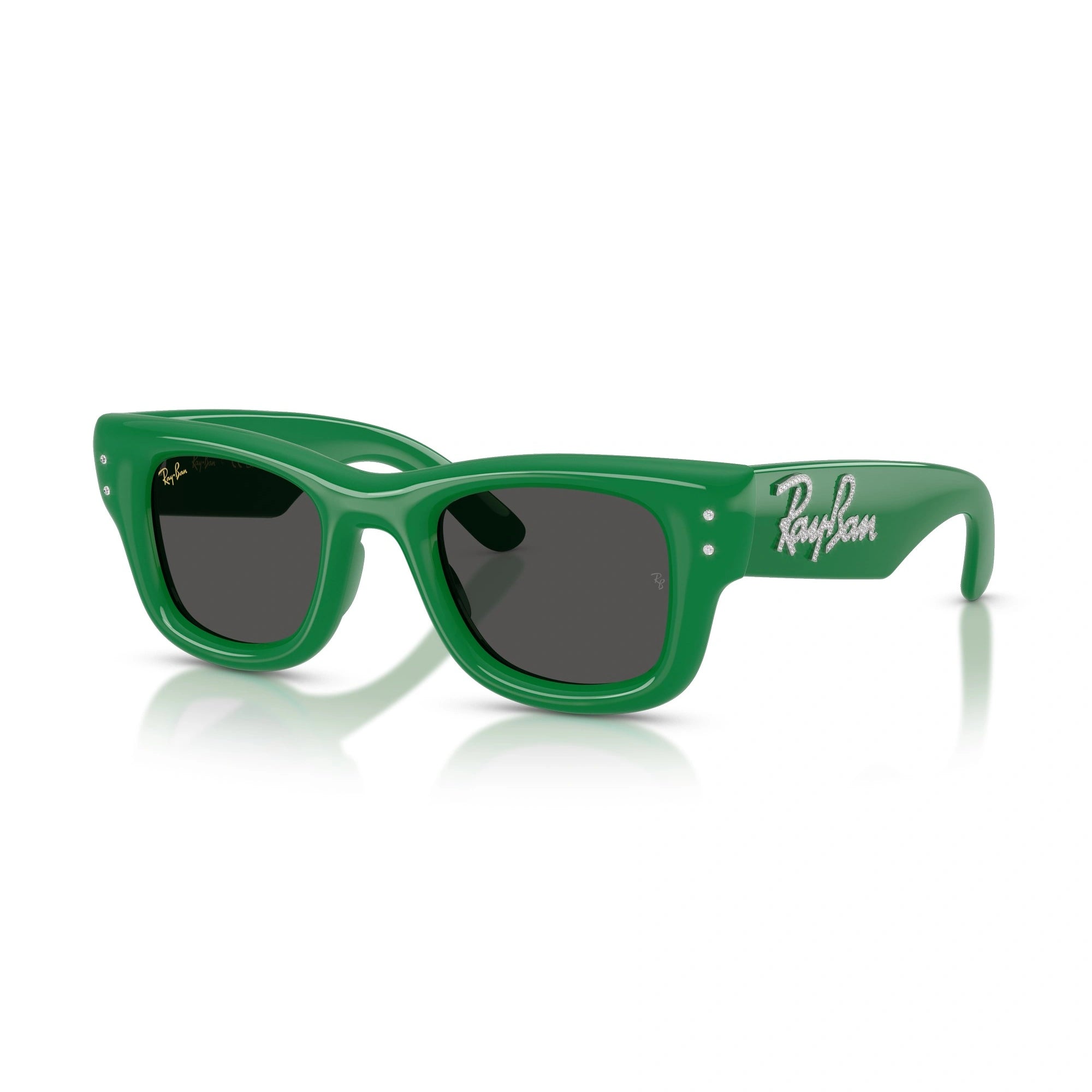 OCCHIALE DA SOLE UNISEX RAY-BAN RB 4940B - WAYFARER PUFFER 685987 VERDE E STRASS - TAGLIA 47