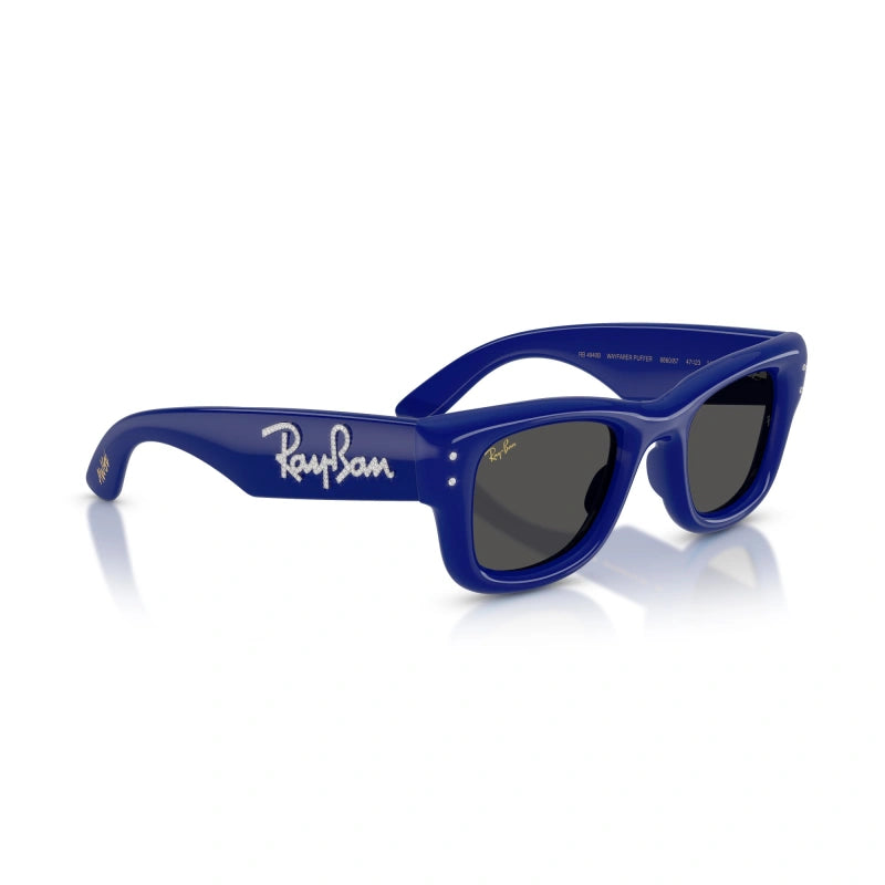 OCCHIALE DA SOLE UNISEX RAY-BAN RB 4940B - WAYFARER PUFFER 686087 BLU E STRASS - TAGLIA 47