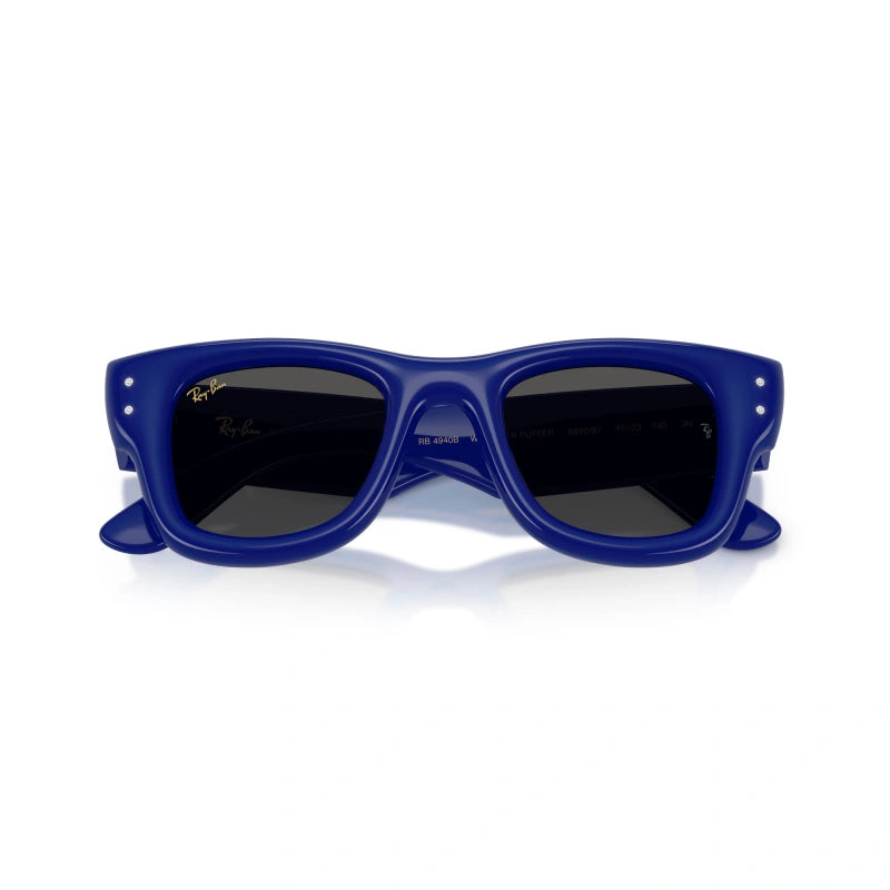 OCCHIALE DA SOLE UNISEX RAY-BAN RB 4940B - WAYFARER PUFFER 686087 BLU E STRASS - TAGLIA 47