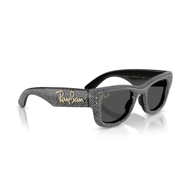 OCCHIALE DA SOLE UNISEX | RAY-BAN RB 4940BP - WAYFARER PUFFER 686587 PAVÉ NERO E STRASS - CALIBRO 47