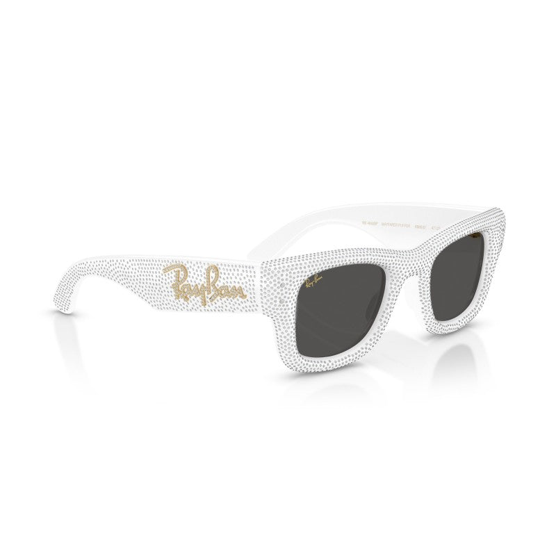 OCCHIALE DA SOLE UNISEX | RAY-BAN RB 4940BP - WAYFARER PUFFER 686687 PAVÉ BIANCO E STRASS - CALIBRO 47