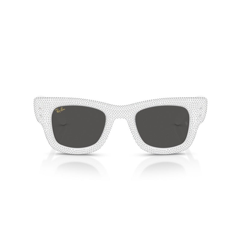 OCCHIALE DA SOLE UNISEX | RAY-BAN RB 4940BP - WAYFARER PUFFER 686687 PAVÉ BIANCO E STRASS - CALIBRO 47