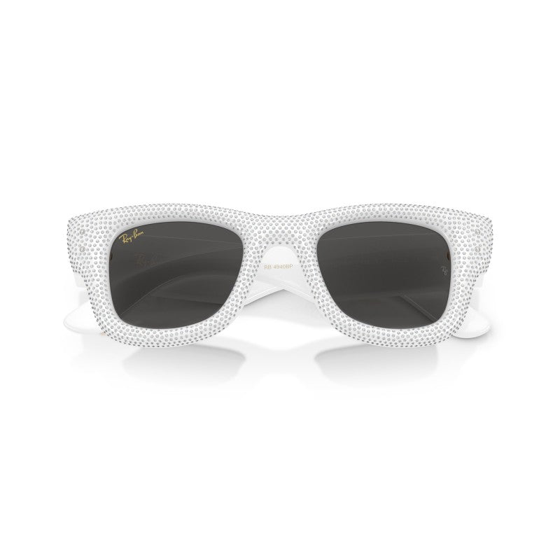 OCCHIALE DA SOLE UNISEX | RAY-BAN RB 4940BP - WAYFARER PUFFER 686687 PAVÉ BIANCO E STRASS - CALIBRO 47
