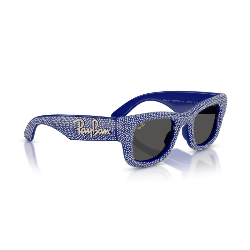 OCCHIALE DA SOLE UNISEX | RAY-BAN RB 4940BP - WAYFARER PUFFER 686787 PAVÉ BLU E STRASS - CALIBRO 47