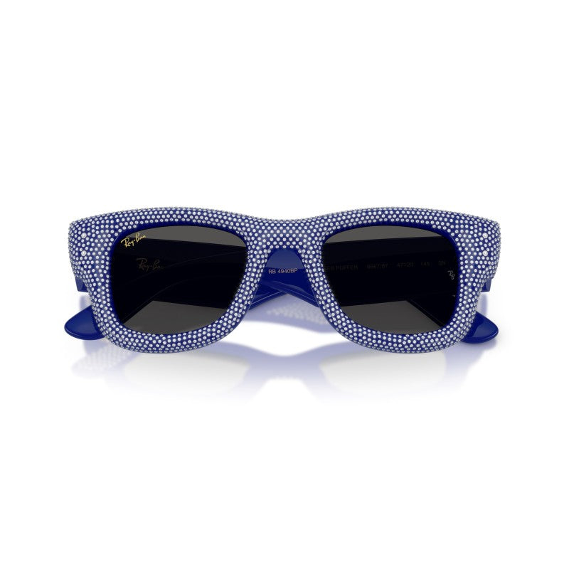 OCCHIALE DA SOLE UNISEX | RAY-BAN RB 4940BP - WAYFARER PUFFER 686787 PAVÉ BLU E STRASS - CALIBRO 47