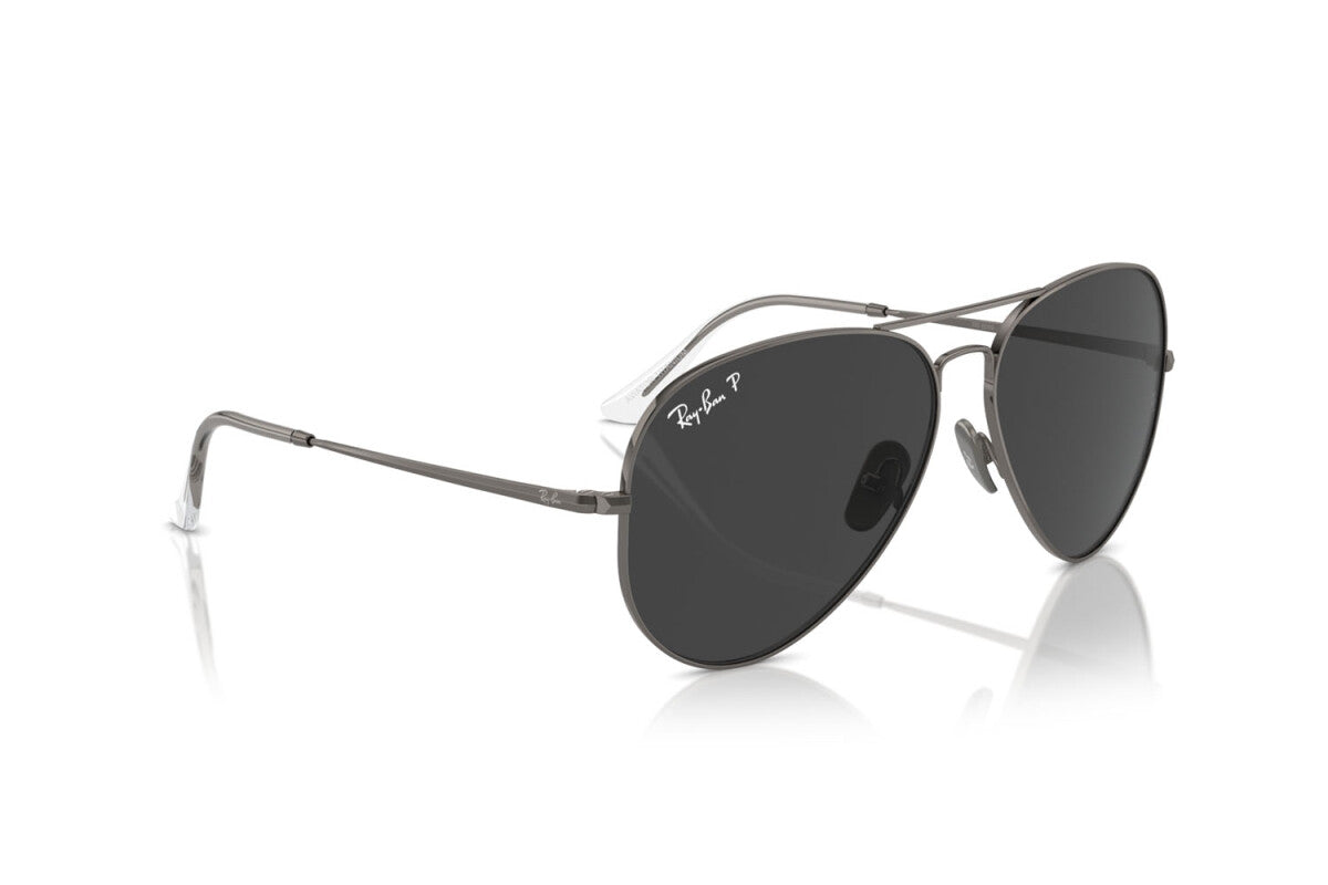 OCCHIALE DA SOLE UNISEX RAY-BAN AVIATOR TITANIUM RB 8089 (165/48) TAGLIA 58/14/140