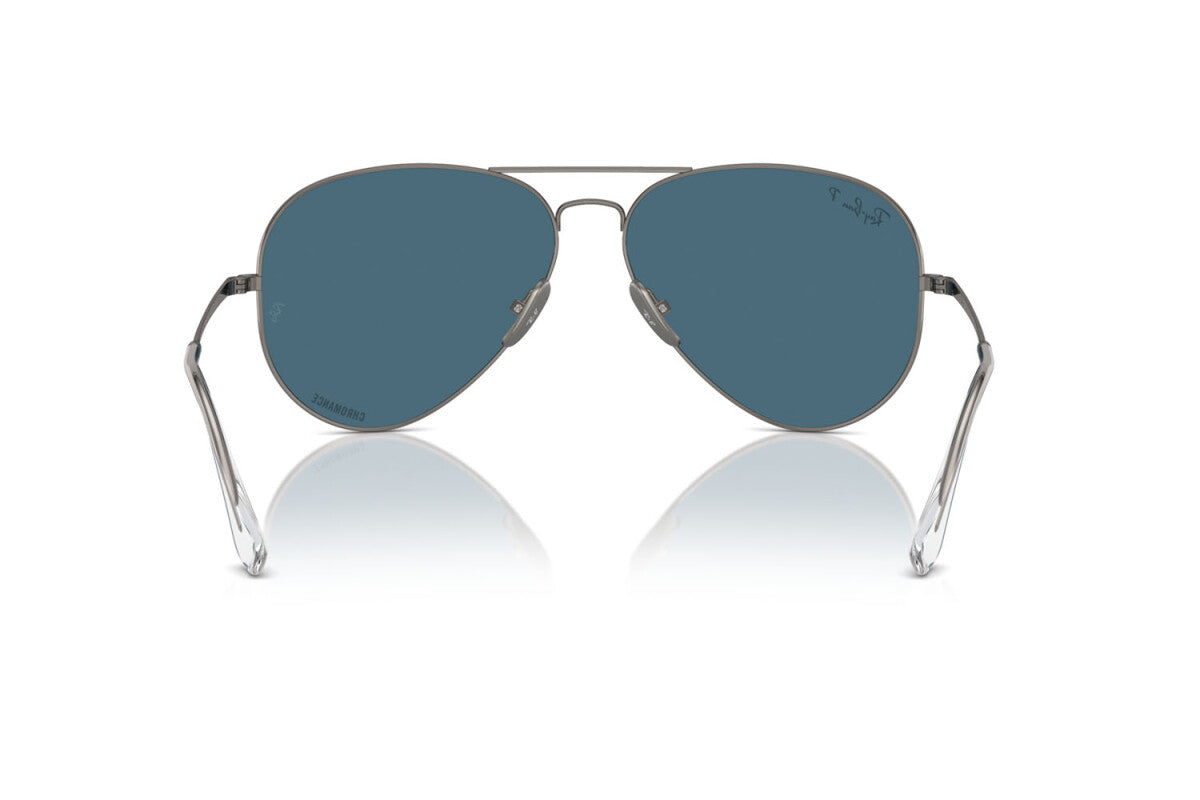OCCHIALE DA SOLE UNISEX RAY-BAN AVIATOR TITANIUM RB 8089 (165/S2) TAGLIA 58/14/140