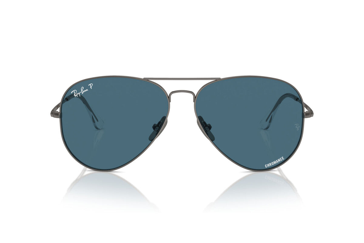 OCCHIALE DA SOLE UNISEX RAY-BAN AVIATOR TITANIUM RB 8089 (165/S2) TAGLIA 58/14/140