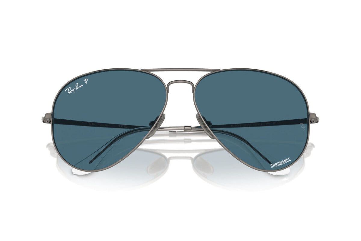OCCHIALE DA SOLE UNISEX RAY-BAN AVIATOR TITANIUM RB 8089 (165/S2) TAGLIA 58/14/140