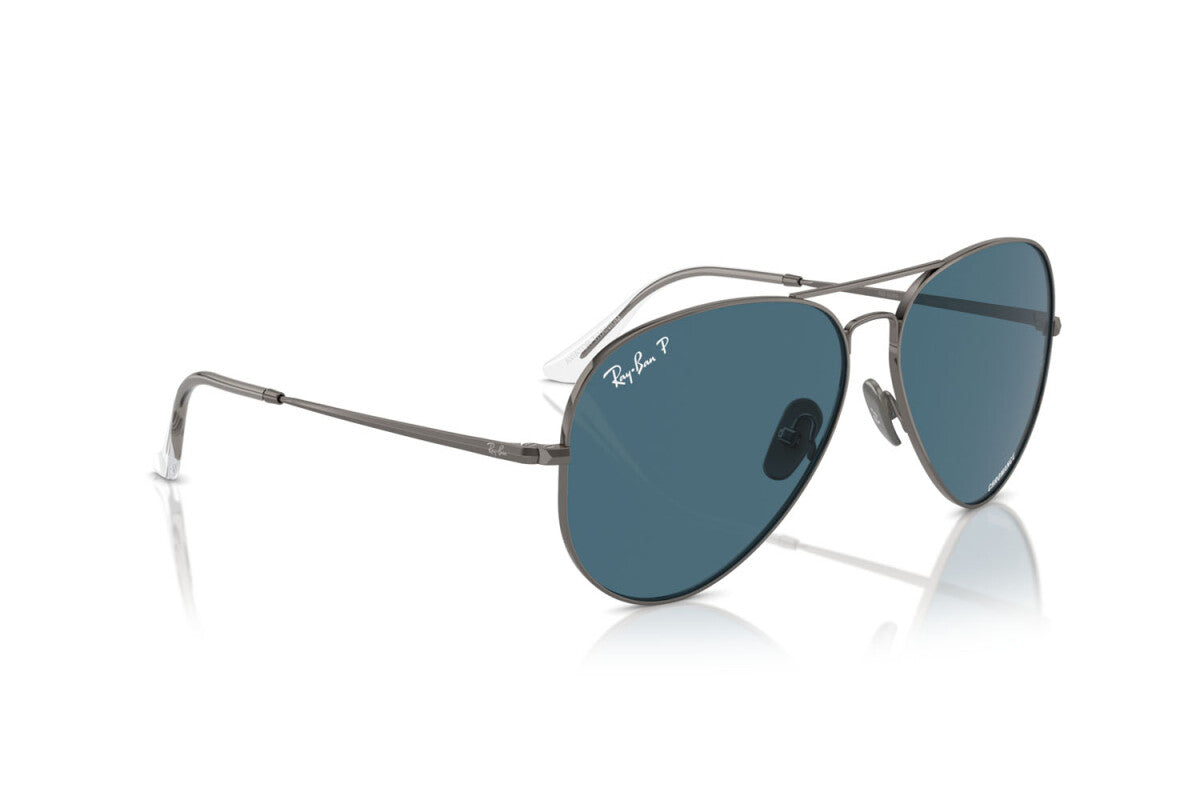 OCCHIALE DA SOLE UNISEX RAY-BAN AVIATOR TITANIUM RB 8089 (165/S2) TAGLIA 62/14/140
