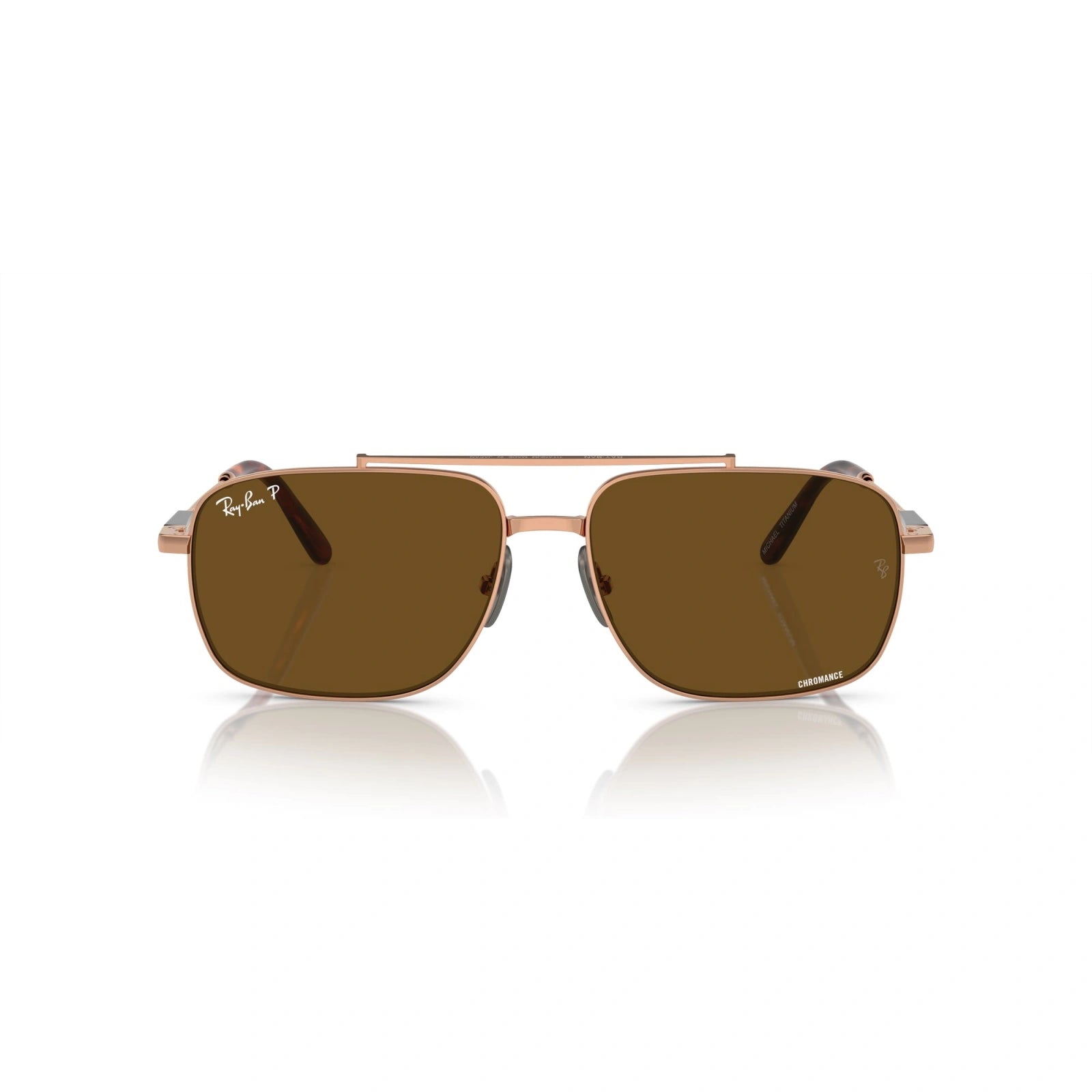 RAY-BAN RB 8096 MICHAEL TITANIUM 9266AN MARRONE CHIARO | OCCHIALE DA SOLE UNISEX