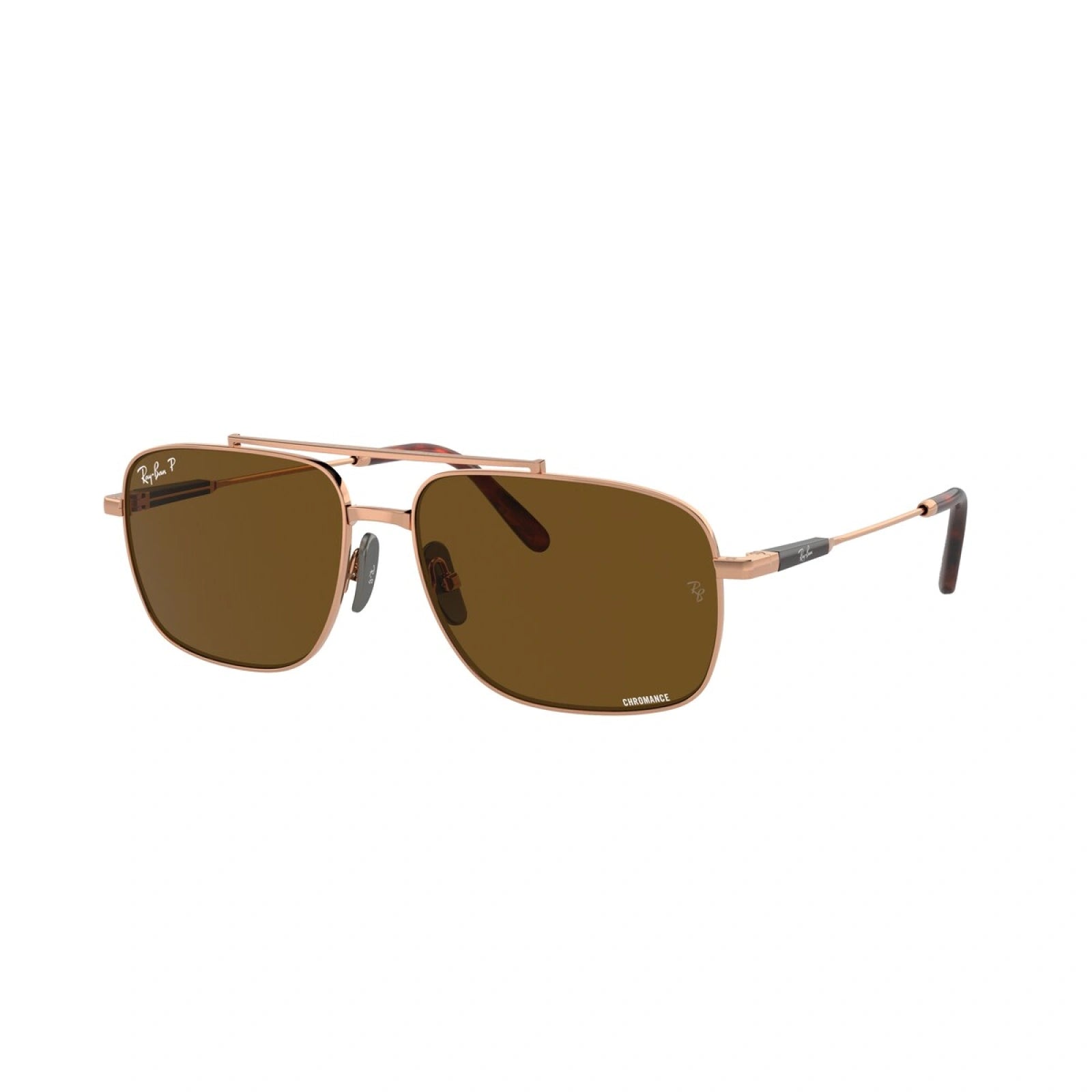 RAY-BAN RB 8096 MICHAEL TITANIUM 9266AN MARRONE CHIARO | OCCHIALE DA SOLE UNISEX