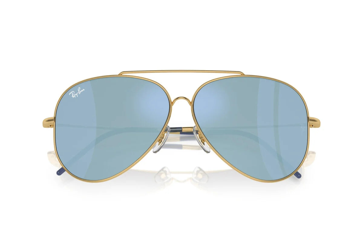 OCCHIALE DA SOLE UNISEX RAY-BAN AVIATOR REVERSE RB R0101S (001/GA) TAGLIA 59/11/140