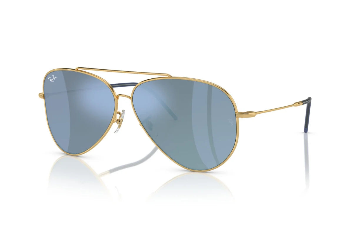 OCCHIALE DA SOLE UNISEX RAY-BAN AVIATOR REVERSE RB R0101S (001/GA) TAGLIA 59/11/140