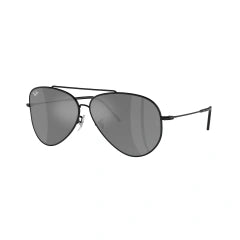 RAY-BAN RB R0101S AVIATOR REVERSE 002/GS BLACK | UNISEX CALIBER 62 SUNGLASSES 