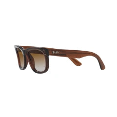 RAY-BAN RB R0502S WAYFARER REVERSE 6709CB TRANSPARENT BROWN | UNISEX CALIBER 50 SUNGLASSES 