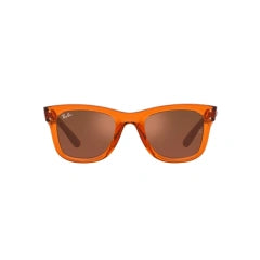 RAY-BAN RB R0502S WAYFARER REVERSE 6712GM TRANSPARENT ORANGE | UNISEX CALIBER 50 SUNGLASSES 