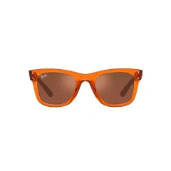 RAY-BAN RB R0502S WAYFARER REVERSE 6712GM TRANSPARENT ORANGE | UNISEX CALIBER 53 SUNGLASSES 