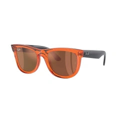 RAY-BAN RB R0502S WAYFARER REVERSE 6712GM TRANSPARENT ORANGE | UNISEX CALIBER 50 SUNGLASSES 