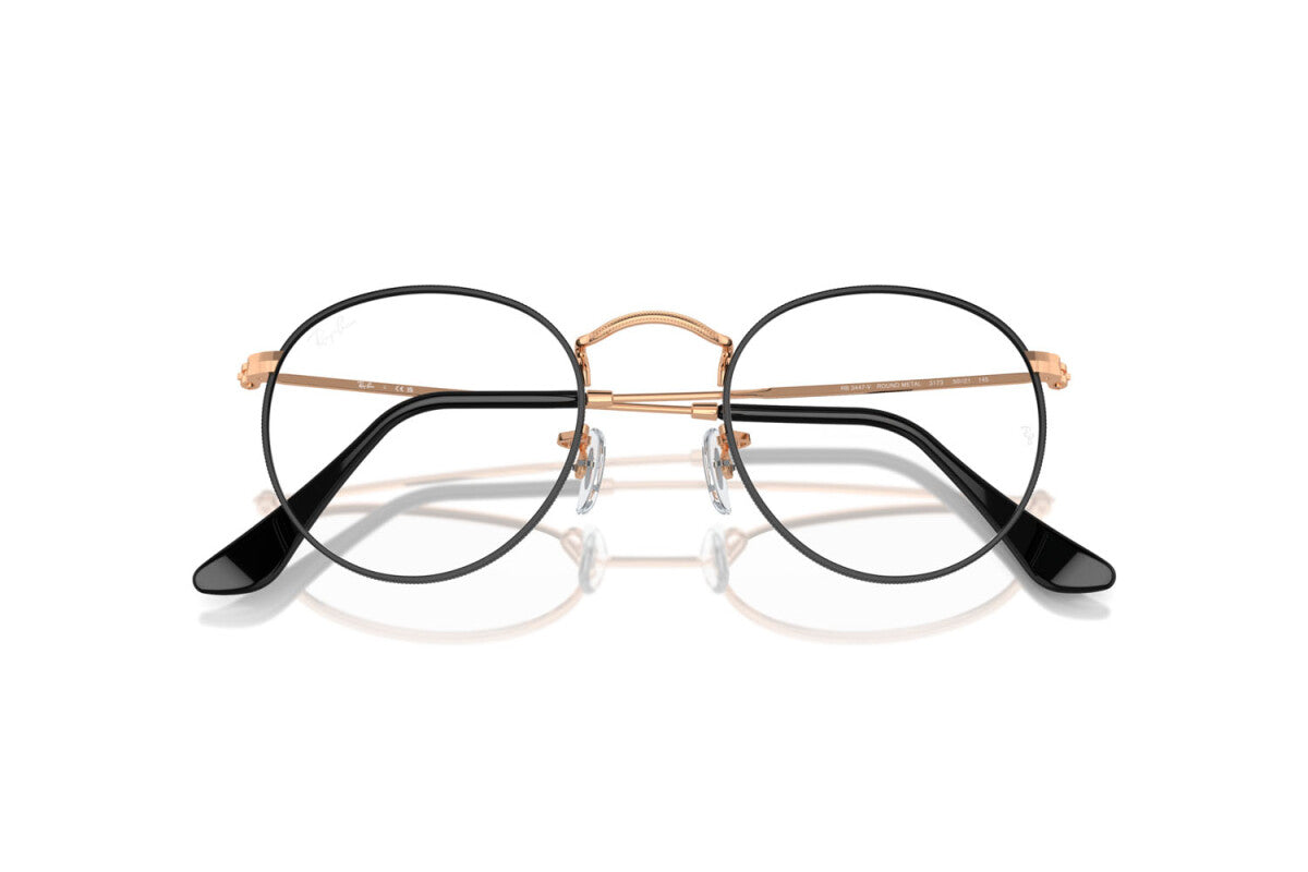OCCHIALE DA VISTA UNISEX RAY-BAN ROUND METAL RX 3447V (3173) - RB 3447V 3173 TAGLIA 50/21/145