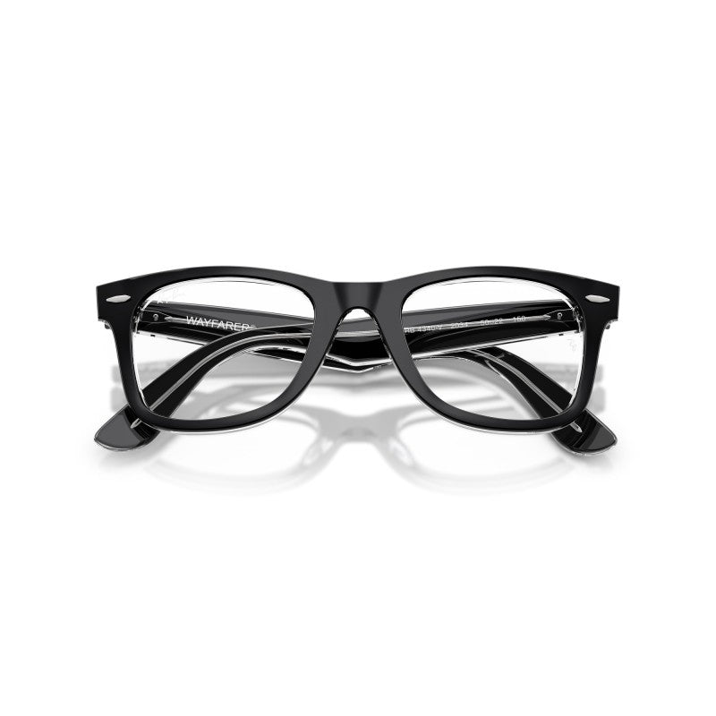 OCCHIALE DA VISTA UNISEX | RAY-BAN RX 4340V - WAYFARER EASE 2034 NERO SU TRASPARENTE - CALIBRO 50